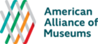 The logo of the American Alliance of Museums. Blue, green, orange, and red lines interlock to form a stylistic AAs and MMs