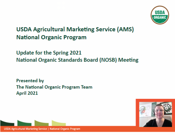 NOP Overview - NOSB Spring 2021 Meeting