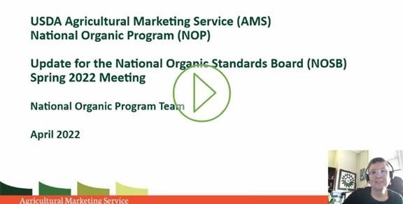 NOP Update - NOSB Spring 2022 Mtg