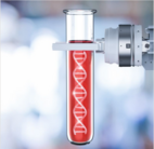 Test tube illustration with DNA structure